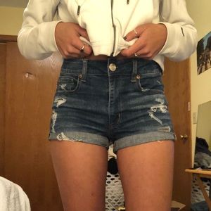 American eagle distressed jean shorts